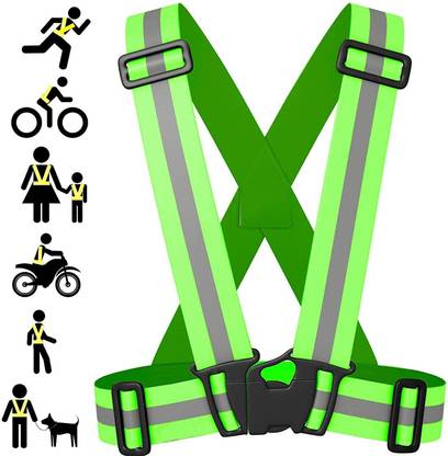 Hawk Eye Reflective Jacket for Cycling and Running - Reflective Vest Belt Strip for Night Safety | Construction, Traffic, Cycling, Ramp Vests High Visibility for Men Women Safety Jacket