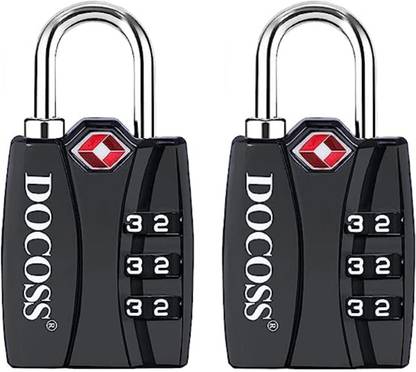 DOCOSS Metal Pack Of 2 TSA Lock For Luggage / TSA Locks / Number Locks For Bag Safety Lock