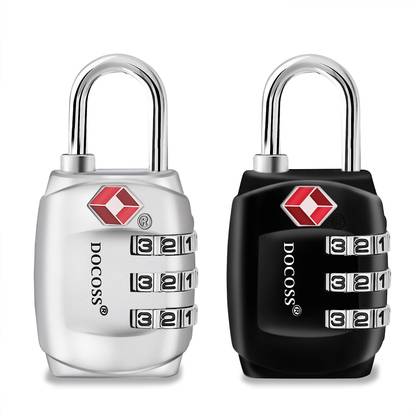DOCOSS Set of 2 331 Metal TSA Lock for Luggage/TSA Lock Number Password Lock Safety Lock