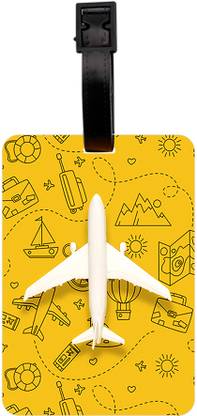 ULTRA 3D/Bag/Travel ID/Label for Suitcase & School Bag: Travel Time Theme Luggage Tag