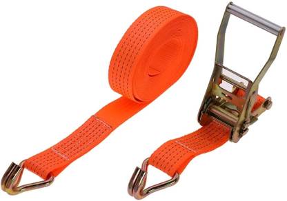 chirag Safety Cargo Ratchet Lashing 50 mm x 10 mtr DJ belte Luggage Strap (Orange) Luggage Strap