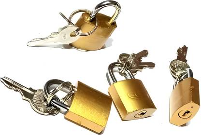 ST LOKHANDWALA Brass Pad Locks Suitcase, Luggage Size 20/25 mm Safety Lock