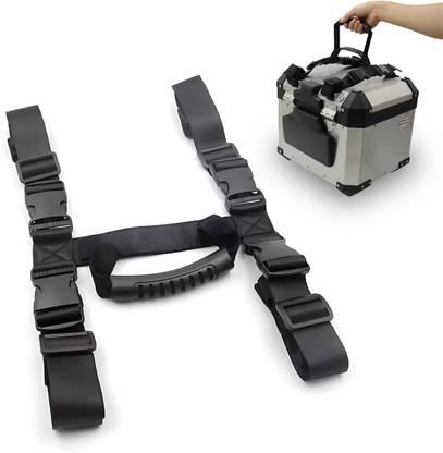 BRXR Universal Motorcycle Box Handle Strap|Heavy Duty Adjustable Luggage Lifter Belt Luggage Strap