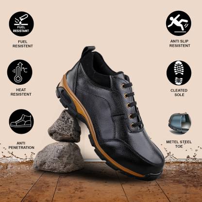 RAYH Steel Toe Genuine Leather Safety Shoe