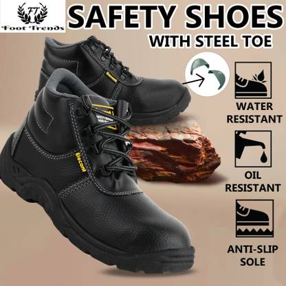 foot trends Steel Toe Synthetic Leather Safety Shoe
