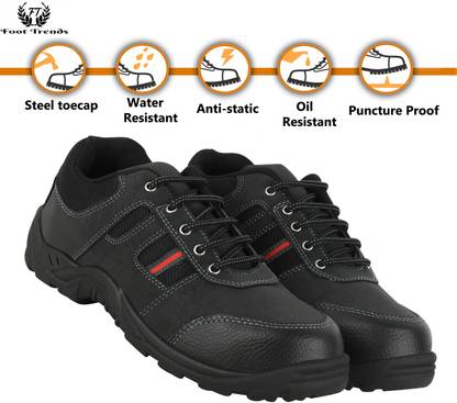 foot trends Steel Toe PVC Safety Shoe