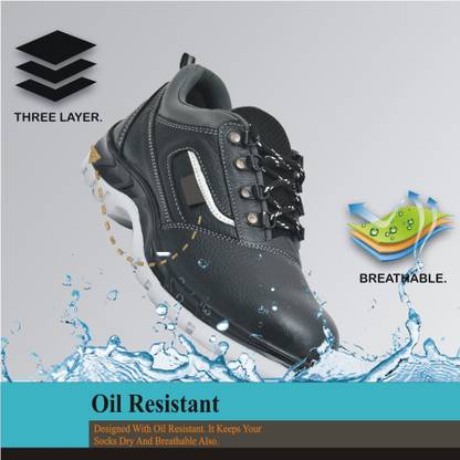 Peclo Steel Toe Genuine Leather Safety Shoe