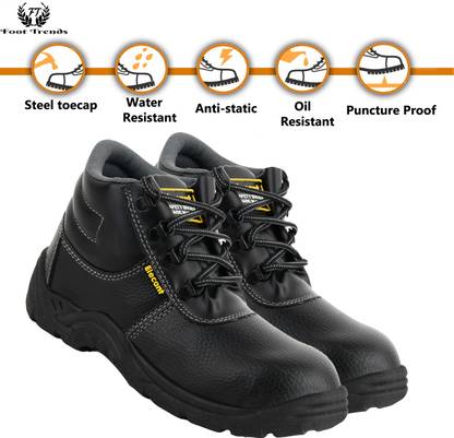 foot trends Steel Toe PVC Safety Shoe