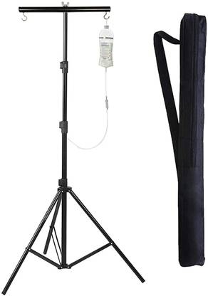 GiftMax Hospital IV Drip Glucose Saline Stand for Multipurpose with Carry Bag  Saline Stand
