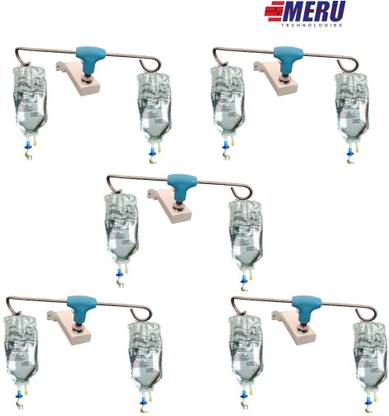 Meru Technologies Pack of 5 Wall Mount Saline IV Stand for Hospital  Saline Stand