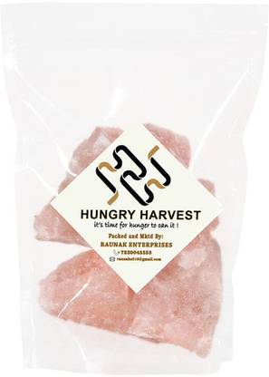 HUNGRY HARVEST Rock Salt Crystal Chunks Stone| Himalayan Pink | Sendha Namak Healthy Cooking Himalayan Rock Salt