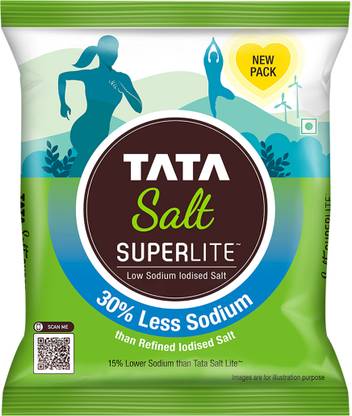 Tata Salt Superlite Namak, 30% Low Sodium Iodized Salt
