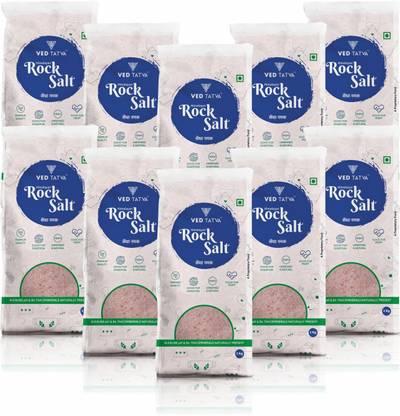 VED TATVA Himalayan rock salt (Sendha Namak) 1 kg (pack of 10) Rock Salt