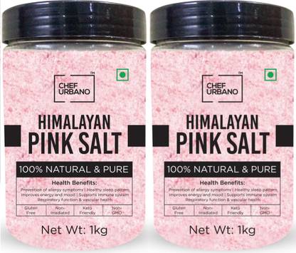 Chef Urbano Himalayan Pink Salt 1 Kg * 2 Rock Salt