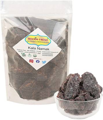 Roods Fresh Whole Natural Himalayan Black Salt Crystals | Kala Namak Whole | Black Salt Rock Salt