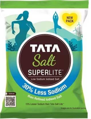 Tata Superlite Namak, 30% Low Sodium 1kg Iodized Salt