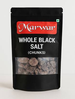 Marwar Himalayan Black Salt Chunks Kala Namak Whole Crystal Organic (1 Kilograms) Black Salt