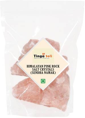 TINGA TOLI Rock Salt Crystal Chunks Stone| Himalayan Pink | Sendha Namak Healthy Cooking Himalayan Rock Salt