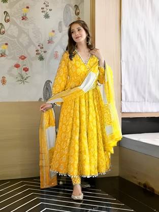 ARMH LIFESTYLE Printed Kurta, Palazzo & Dupatta Set