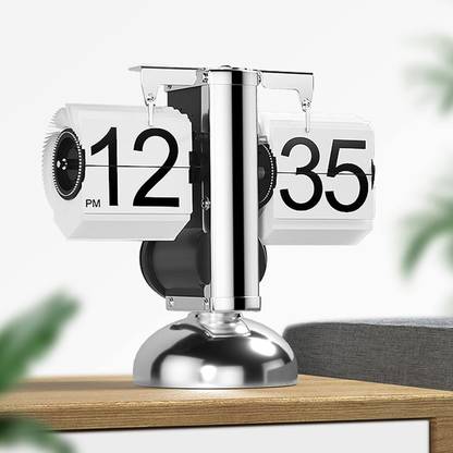 Auslese Flip Clock Vintage Retro Flip Down Auto Flip Clock Internal Mechanical Gear Sand Clock