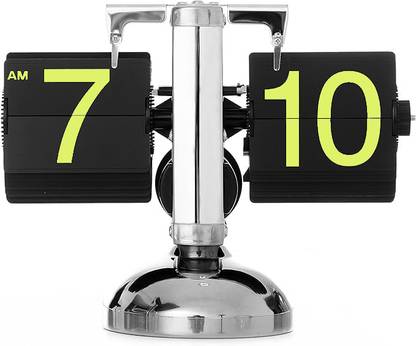 Auslese Flip Clock Vintage Retro Flip Down Auto Flip Clock Internal Mechanical Gear Sand Clock