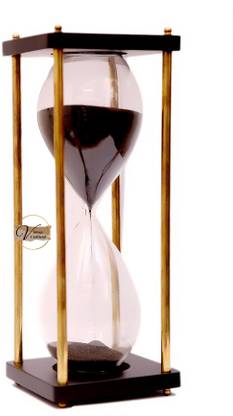 VINTAGE CRAFTLAND Brass Sand Timer Hour GlaGlass Clock Ideal for Exercise(1 Min) Sand Clock