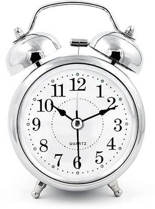 Wish Cloud Analog Silver Clock