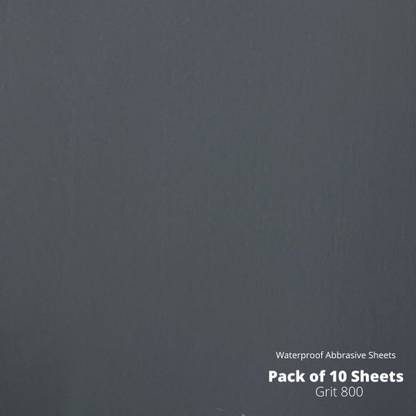 Color Zebra Water Proof SAND PAPER Grit Size 800 .Pack of 10 Sheets of Latex Silicon Carbide Sandpaper
