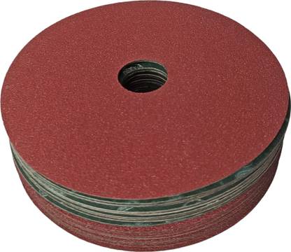 Inditrust 25pc 5inch (125mm) Fiber Sanding Disc P100 (100 Grit) for Metal polishing Aluminum Oxide Sandpaper