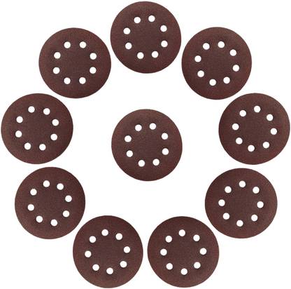 Inditrust new 10 Pcs 7inch Size P80 (80 Grit) Round Sand Paper velcro disc/ Sandpaper Emery Sandpaper