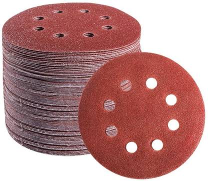 Inditrust new 5inch 100 Pcs Sand Papper Size P80 Round Sand Paper velcro disc Emery Sandpaper