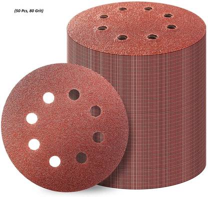 NSK TOOLS Round Sand Paper Sanding Disc 125mm (5 Inch) Emery Sandpaper