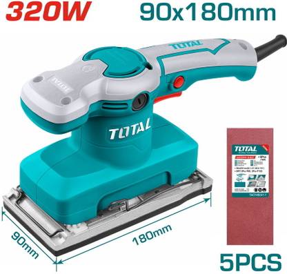 TOTAL TF1301826 Total Finishing Sander 320W | High-Speed, Durable, and Efficient Sanding Tool 7.08 inch Random Orbital Sander