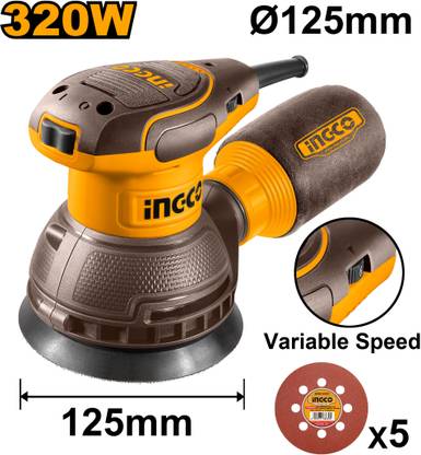 INGCO RS3216 Rotary sander with Variable speed control RS3216 5 inch Random Orbital Sander