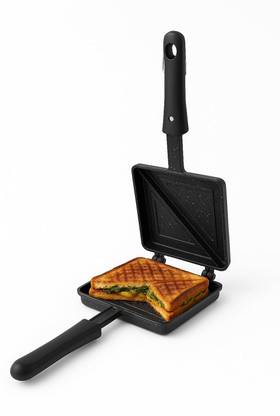 GURUBHAI EQUIPMENTS by Gurubhai Equipments Non-Stick Sandwich Maker for Gas / Grill Pan Toaster with Resistant Heat-Handle Toast