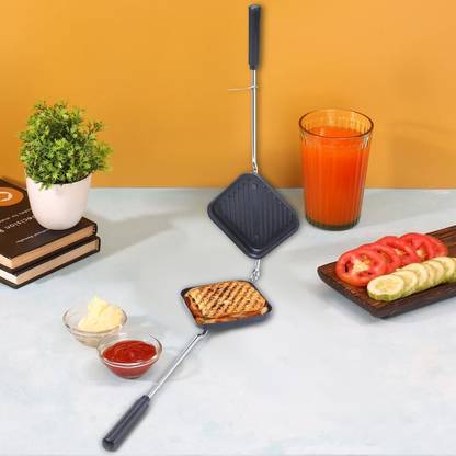 BLLUEX Non-Stick Aluminium Grill Sandwich Toaster/Sandwich Maker/Gas Toaster Toast