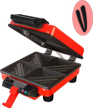 Orbon Non Stick 8 Slice Family Jumbo Sandwich Toaster | Sandwich Maker With Indicator Toast