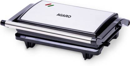 AGARO Deluxe 750 Watts Sandwich/Panini Maker With Non-Stick Grill Plates, Open Grill