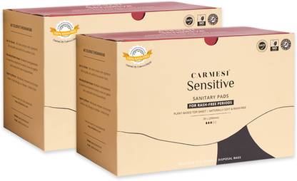 Carmesi Sensitive - Sanitary Pads for Rash-Free Periods (60 Large) Sanitary Pad
