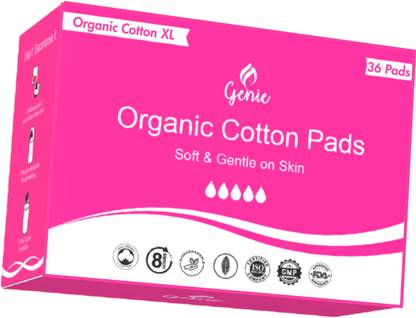 Genie Pads Genie Organic Cotton XL Pads Pack of 36 Sanitary Pad