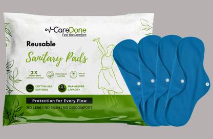CareDone Soft and Breathable Organic Cotton Pads for Maximum Protection Sanitary Pad