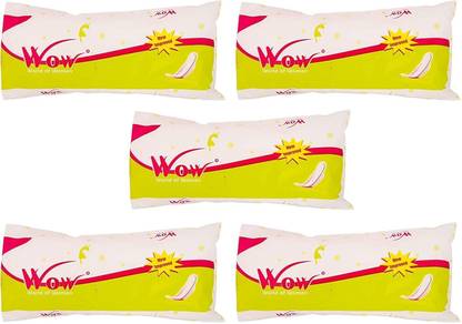 वो रेगुलर स्ट्रेट ऑर्गेनिक और रैश फ्री डिस्पोजेबल | सॉफ्ट टॉप लेयर्ड एनरिच्ड, अल्ट्रा थिन डे नाइट सैनिटरी पैड्स / नैपकिन ड्राई कवरेज के साथ 5 (35 पैड्स), सफेद- चौड़ा और मोटा सैनिटरी पैड