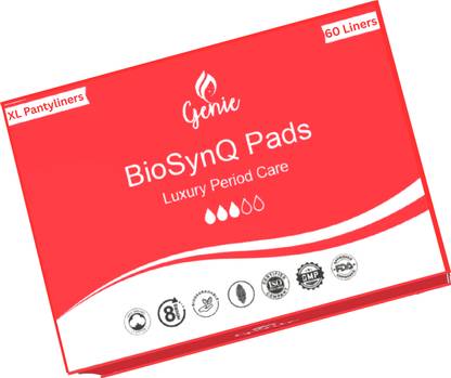 Genie Pads Genie BioSynQ Ultrasoft XL+ Pantyliners Pack of 60 Sanitary Pad