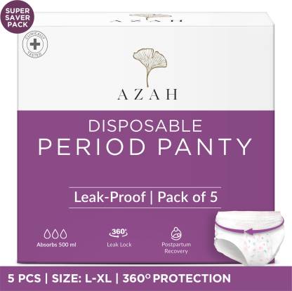 AZAH Disposable Period Panties| 12 Hours Complete Protection Sanitary Pad