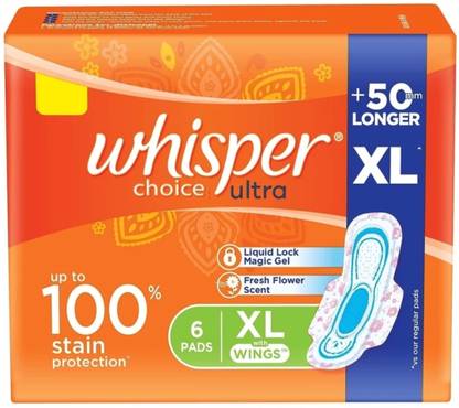 Whisper choice Ultra XL 6 Pads Sanitary Pad
