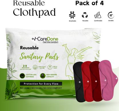 CareDone Reusable Cloth Pads – Soft, Absorbent, Eco-Friendly Protection Sanitary Pad