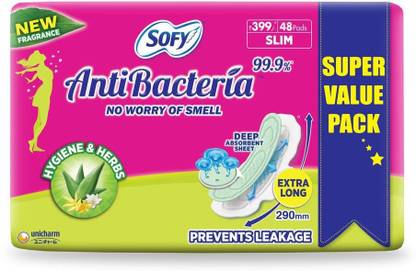 SOFY Antibacteria X-Large Extra Long Pads Napkins-(XL) Sanitary Pad