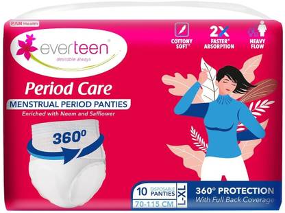 everteen Period Panty For Heavy Flow, Maternity - L/XL (10 Pieces) - (70-115 cm) Sanitary Pad