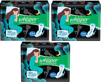 Whisper Nights XXL+ (16+16+16 Counts) Sanitary Pad Sanitary Pad