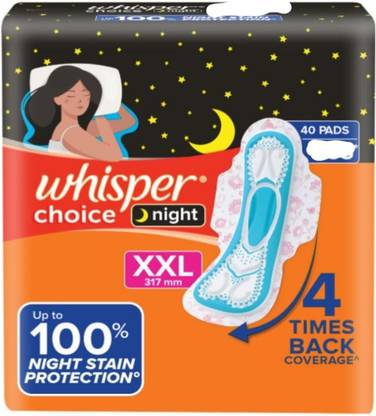 Whisper choice nights xxl 40 pad pack of 1 Sanitary Pad